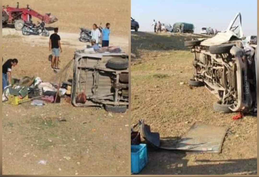 السبيخة.. 7 جرحى في حادث اصطدام بين 3 شاحنات